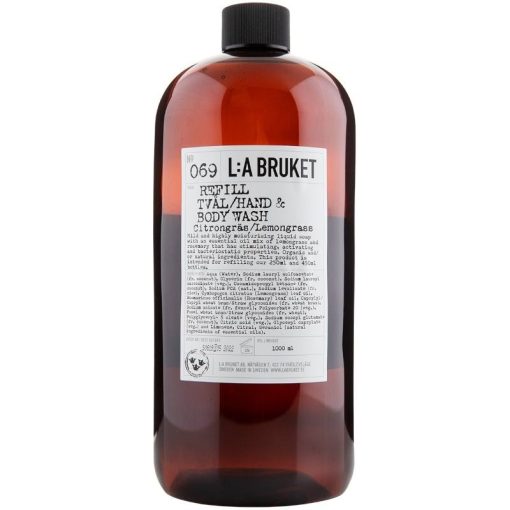 shop L:a Bruket 069 Hand & Body Wash Refill 1000 ml - Lemongrass af La Bruket - online shopping tilbud rabat hos shoppetur.dk