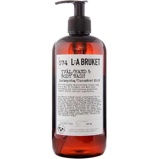 shop L:a Bruket 074 Hand & Body Wash 450 ml - Cucumber Mint af La Bruket - online shopping tilbud rabat hos shoppetur.dk