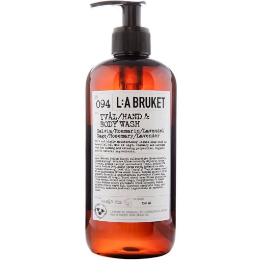 shop L:a Bruket 094 Hand & Body Wash 450 ml - Sage/Rosemary/Lavender af La Bruket - online shopping tilbud rabat hos shoppetur.dk