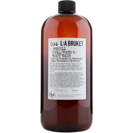 shop L:a Bruket 094 Hand & Body Wash Refill 1000 ml - Sage/Rosemary/Lavender af La Bruket - online shopping tilbud rabat hos shoppetur.dk