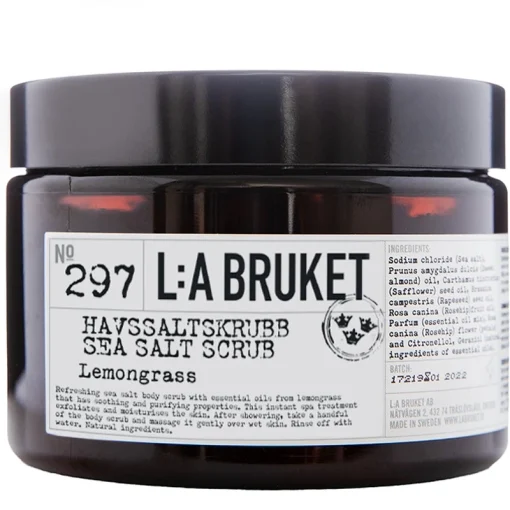 shop L:a Bruket 297 Sea Salt Scrub Lemongrass 420 gr. af La Bruket - online shopping tilbud rabat hos shoppetur.dk