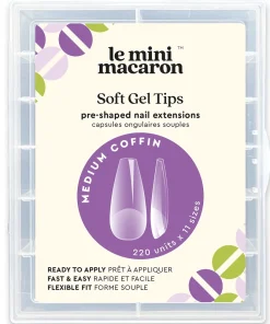 shop Le Mini Macaron Soft Gel Tips 220 Pieces - Medium Coffin af Le Mini Macaron - online shopping tilbud rabat hos shoppetur.dk