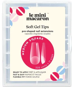 shop Le Mini Macaron Soft Gel Tips 220 Pieces - Medium Square af Le Mini Macaron - online shopping tilbud rabat hos shoppetur.dk