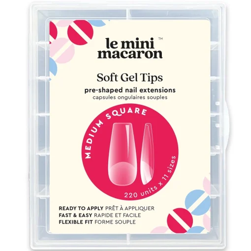 shop Le Mini Macaron Soft Gel Tips 220 Pieces - Medium Square af Le Mini Macaron - online shopping tilbud rabat hos shoppetur.dk