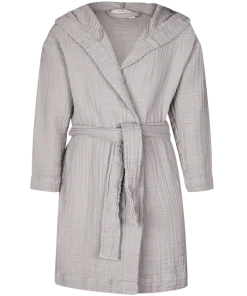 shop Lille Kanin Bathrobe Muslin 1-2 Years - Brown Smoke af Lille Kanin - online shopping tilbud rabat hos shoppetur.dk