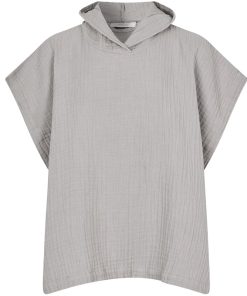 shop Lille Kanin Poncho Muslin 1-3 Years - Brown Smoke af Lille Kanin - online shopping tilbud rabat hos shoppetur.dk