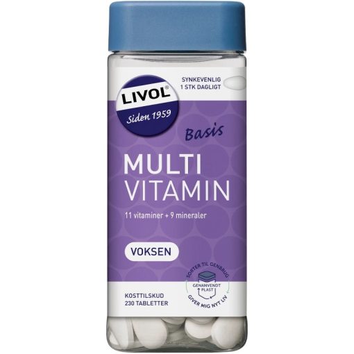 shop Livol Multivitamin Voksen Basis 230 Pieces af Livol - online shopping tilbud rabat hos shoppetur.dk