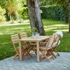 shop Mandalay Cambridge havemøbelsæt med 4 Dian stole - Teak af mandalay - online shopping tilbud rabat hos shoppetur.dk