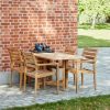 shop Mandalay Cambridge havemøbelsæt med 4 York stole - Teak af mandalay - online shopping tilbud rabat hos shoppetur.dk