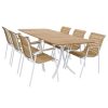shop Mandalay Magnolia havemøbelsæt med 6 Bellevue stole - Teak/hvid af mandalay - online shopping tilbud rabat hos shoppetur.dk