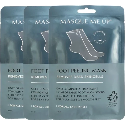 shop Masque Me Up Foot Peeling Mask 3 Piece Set af Masque Me Up - online shopping tilbud rabat hos shoppetur.dk