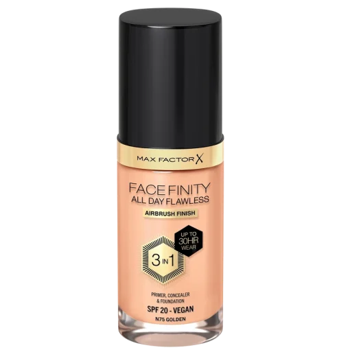 shop Max Factor All Day Flawles 3in1 Foundation 075 Golden af Max Factor - online shopping tilbud rabat hos shoppetur.dk