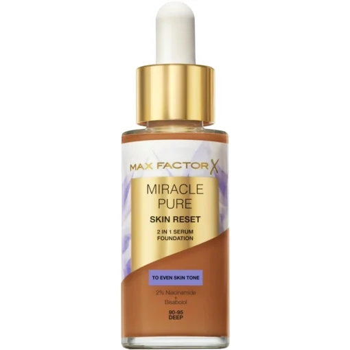 shop Max Factor Miracle Pure 2in1 Skin Reset Serum Foundation 30 ml - 90-95 Deep af Max Factor - online shopping tilbud rabat hos shoppetur.dk