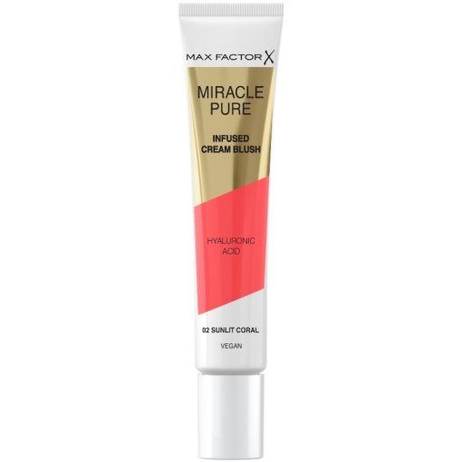 shop Max Factor Miracle Pure Infused Cream Blush 15 ml - 02 Sunlit Coral af Max Factor - online shopping tilbud rabat hos shoppetur.dk