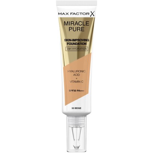 shop Max Factor Miracle Pure Skin-Improving Foundation 30 ml - 55 Beige af Max Factor - online shopping tilbud rabat hos shoppetur.dk