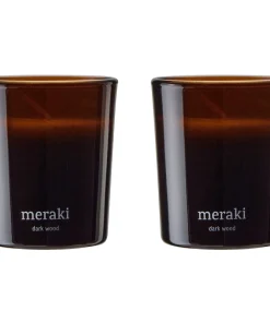 shop Meraki Scented Candle 2 x 60 gr. - Dark Wood af Meraki - online shopping tilbud rabat hos shoppetur.dk