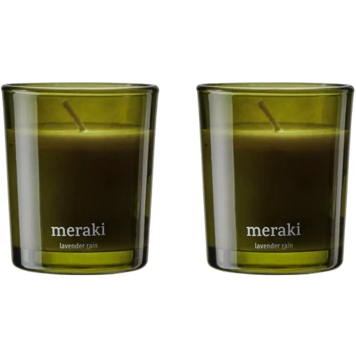 shop Meraki Scented Candle 2 x 60 gr. - Lavender Rain af Meraki - online shopping tilbud rabat hos shoppetur.dk