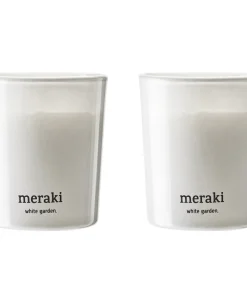 shop Meraki Scented Candle 2 x 60 gr. - White Garden af Meraki - online shopping tilbud rabat hos shoppetur.dk