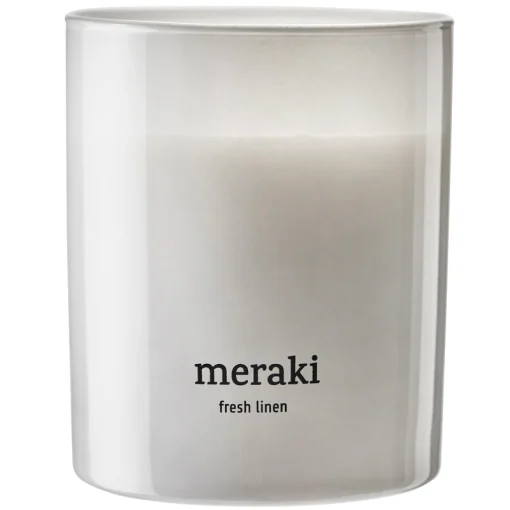 shop Meraki Scented Candle 200 gr. - Fresh Linen af Meraki - online shopping tilbud rabat hos shoppetur.dk