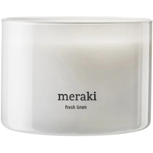 shop Meraki Scented Candle 340 gr. - Fresh Linen af Meraki - online shopping tilbud rabat hos shoppetur.dk