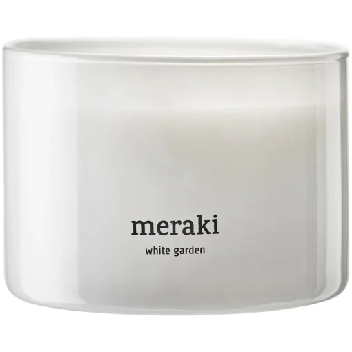 shop Meraki Scented Candle 340 gr. - White Garden af Meraki - online shopping tilbud rabat hos shoppetur.dk