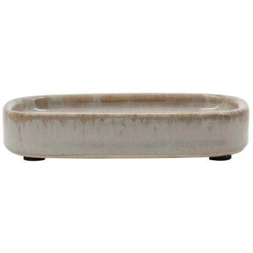 shop Meraki Soap Dish Datura Shellish Grey 12 x 8 x 2