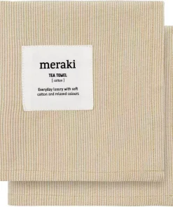 shop Meraki Tea Towels Verum 75 x 55 cm 2 Pieces - Off White/Safari af Meraki - online shopping tilbud rabat hos shoppetur.dk