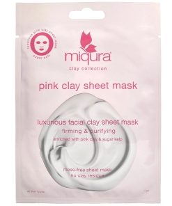 shop Miqura Pink Clay Sheet Mask 1 Piece af Miqura - online shopping tilbud rabat hos shoppetur.dk