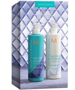 shop Moroccanoil Duo Box Blonde Shampoo + Conditioner 500 ml (Limited Edition) af Moroccanoil - online shopping tilbud rabat hos shoppetur.dk