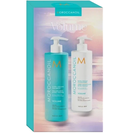 shop Moroccanoil Duo Box Extra Volume Shampoo + Conditioner 500 ml (Limited Edition) af Moroccanoil - online shopping tilbud rabat hos shoppetur.dk