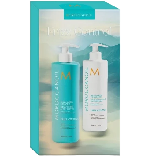 shop Moroccanoil Duo Box Frizz Control Shampoo + Conditioner 500 ml (Limited Edition) af Moroccanoil - online shopping tilbud rabat hos shoppetur.dk