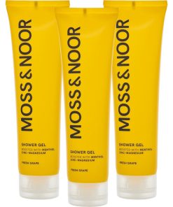 shop Moss & Noor After Workout Shower Gel 3 Pack - Fresh Grapefruit af Moss & Noor - online shopping tilbud rabat hos shoppetur.dk