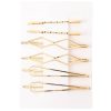 shop NICMA Styling Golden Hair Pins 6-pack - Geometric af NICMA Styling - online shopping tilbud rabat hos shoppetur.dk
