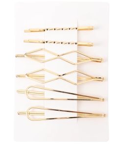 shop NICMA Styling Golden Hair Pins 6-pack - Geometric af NICMA Styling - online shopping tilbud rabat hos shoppetur.dk