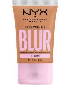 shop NYX Prof. Makeup Bare With Me Blur Tint Foundation 30 ml - 10 Medium af NYX Professional Makeup - online shopping tilbud rabat hos shoppetur.dk