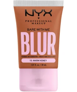 shop NYX Prof. Makeup Bare With Me Blur Tint Foundation 30 ml - 15 Warm Honey af NYX Professional Makeup - online shopping tilbud rabat hos shoppetur.dk