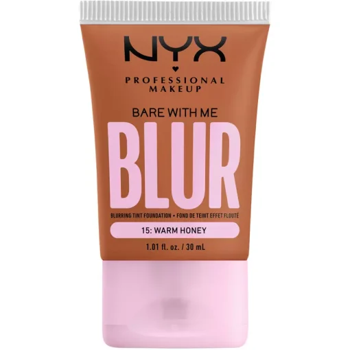 shop NYX Prof. Makeup Bare With Me Blur Tint Foundation 30 ml - 15 Warm Honey af NYX Professional Makeup - online shopping tilbud rabat hos shoppetur.dk