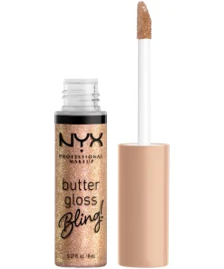 shop NYX Prof. Makeup Butter Gloss Bling 8 ml - 01 Bring The Bling af NYX Professional Makeup - online shopping tilbud rabat hos shoppetur.dk