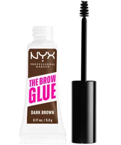 shop NYX Prof. Makeup The Brow Glue Instant Styler 5 gr. - 04 Dark Brown af NYX Professional Makeup - online shopping tilbud rabat hos shoppetur.dk