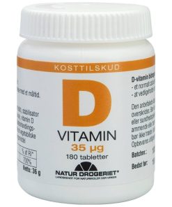 shop Natur Drogeriet D-Vitamin 35 ug 180 Pieces af Natur Drogeriet - online shopping tilbud rabat hos shoppetur.dk