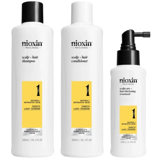 shop Nioxin System 1 Loyalty Kit 700 ml - Natural/Untreated Hair af Nioxin - online shopping tilbud rabat hos shoppetur.dk