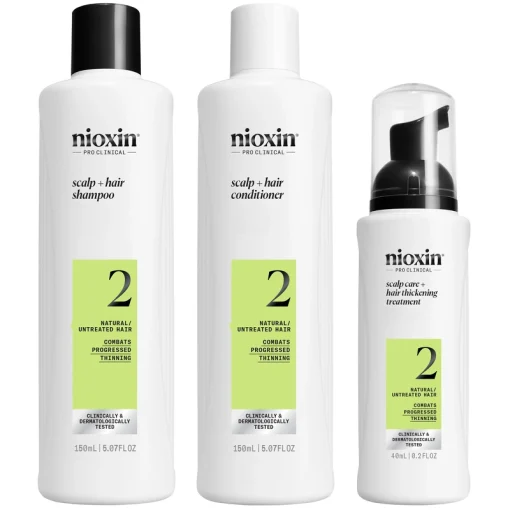 shop Nioxin System 2 Trial Kit 340 ml - Natural/Untreated Hair af Nioxin - online shopping tilbud rabat hos shoppetur.dk