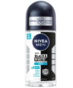 shop Nivea Black & White Invisible Fresh Male Roll-On 50 ml af Nivea - online shopping tilbud rabat hos shoppetur.dk