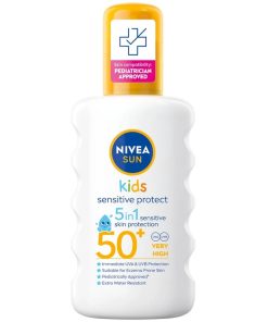 shop Nivea Sun Kids Sensitive Protect 5-In-1 Spray SPF 50+ - 200 ml af Nivea - online shopping tilbud rabat hos shoppetur.dk