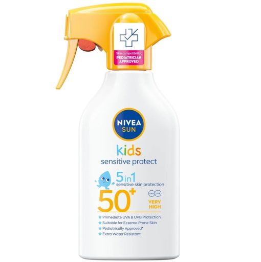 shop Nivea Sun Kids Sensitive Protect 5-In-1 Spray SPF 50+ - 270 ml af Nivea - online shopping tilbud rabat hos shoppetur.dk