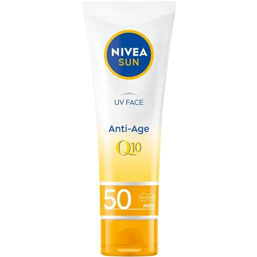 shop Nivea Sun UV Face Anti Age Q10 Cream SPF 50 50 ml af Nivea - online shopping tilbud rabat hos shoppetur.dk