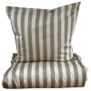shop Omhu sengetøj - Blok strib - Mud/offwhite af omhu - online shopping tilbud rabat hos shoppetur.dk