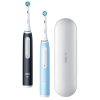 shop Oral-B eltandbørster - iO3 Duo Matt Black/Ice Blue - 2 stk af oral-b - online shopping tilbud rabat hos shoppetur.dk