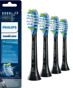 shop Philips Sonicare C3 Premium Plaque Defence Toothbrush Heads 4 Pieces - HX9044/33 Black af Philips - online shopping tilbud rabat hos shoppetur.dk