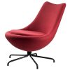 shop Poul M. Volther lænestol - L40 Bellamie med drejestel - Rød/sort af fdb-moebler - online shopping tilbud rabat hos shoppetur.dk